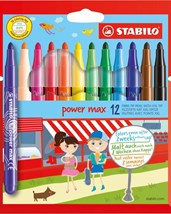 STABILO power max 12 Viltstiften - Etui