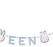 Letterslinger Nijntje baby Blauw "Hoera een jongen"