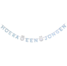 Letterslinger Nijntje baby Blauw "Hoera een jongen"
