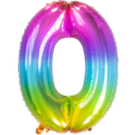 Folieballon Cijfer 0 - 81 cm