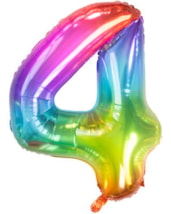Folieballon Cijfer 4 - 81 cm