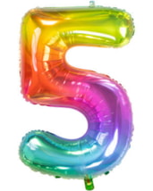 Folieballon Cijfer 5 - 81 cm