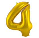 Folieballon Cijfer 4 - 86 cm