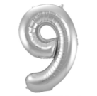 Folieballon Cijfer 9 - 86 cm