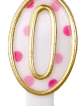 Cijferkaars Roze "0"