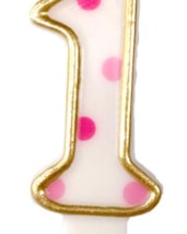 Cijferkaars Roze "1"
