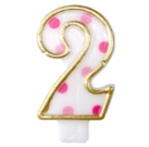 Cijferkaars Roze "2"