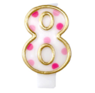 Cijferkaars Roze "8"