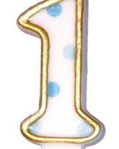 Cijferkaars Blauw "1"