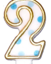 Cijferkaars Blauw "2"