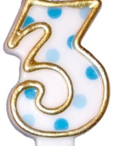 Cijferkaars Blauw "3"