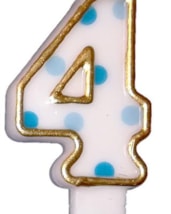 Cijferkaars Blauw "4"