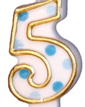 Cijferkaars Blauw "5"
