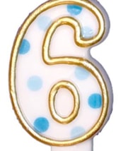 Cijferkaars Blauw "6"