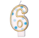 Cijferkaars Blauw "6"