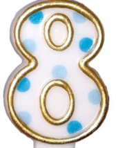 Cijferkaars Blauw "8"