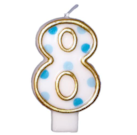 Cijferkaars Blauw "8"