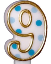 Cijferkaars Blauw "9"