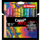 Cappi Viltstiften STABILO ARTY - Etui 12 kleuren 