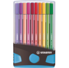 STABILO Pen 68 ColorParade Antraciet/Licht Blauw Met 20 Kleuren