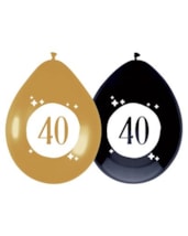 Ballonnen Festive Gold ''40'' 30cm 6st