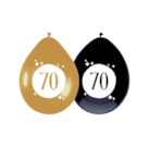 Ballonnen Festive Gold ''70'' 30cm 6st