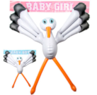 Opblaas Ooievaar Jongen/Meisje - 75cm