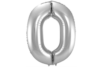 Folieballon Cijfer 0 - 86 cm