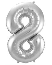 Folieballon Cijfer 8 - 86 cm