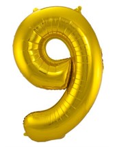 Folieballon Cijfer 9 - 86 cm
