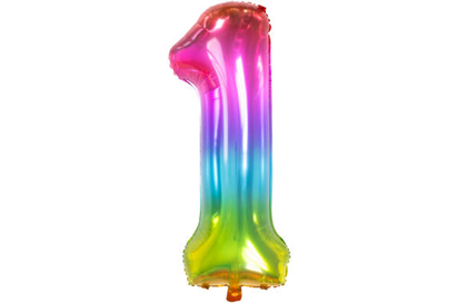 Folieballon Cijfer 1 - 81 cm