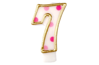 Cijferkaars Roze "7"