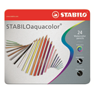STABILO aquacolor - Metalen Etui 24 Kleuren