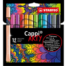 Cappi Viltstiften STABILO ARTY - Etui 12 kleuren 