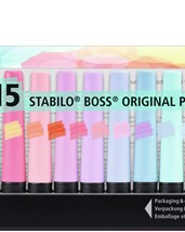 STABILO BOSS ORIGINAL Pastel - 15 Stuks Deskset