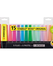 STABILO BOSS ORIGINAL - 15 stuks Deskset 
