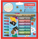 STABILO Trio Deco Metallic Viltstiften - Etui 8 Kleuren