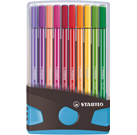STABILO Pen 68 ColorParade Antraciet/Licht Blauw Met 20 Kleuren