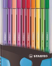 STABILO Pen 68 ColorParade Antraciet/Licht Blauw Met 20 Kleuren
